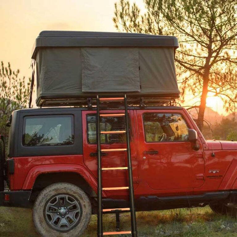 Telescopic Aluminum Roof Tent Ladder with Handrail Zhengsway