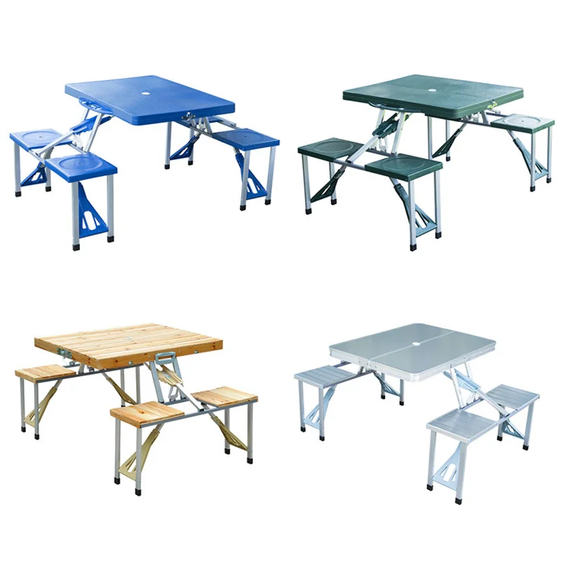 Different Colors Can be Customized Outdoor Aluminum Folding Tables Chair Portable Tables